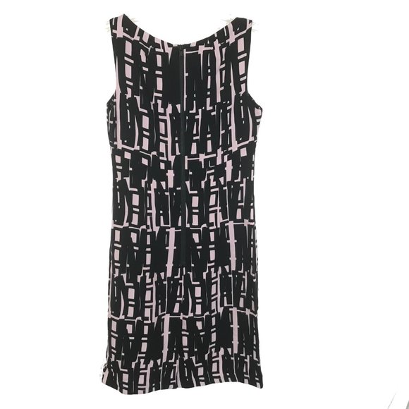 Womens Size 6 Milly Geoprint Crepe Sleeveless Shift Mini Dress Made in USA - Picture 4 of 6